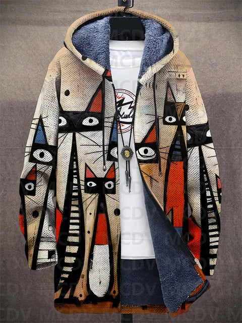 Stephanie - Luxurious, artistically inspired zip-up hoodie